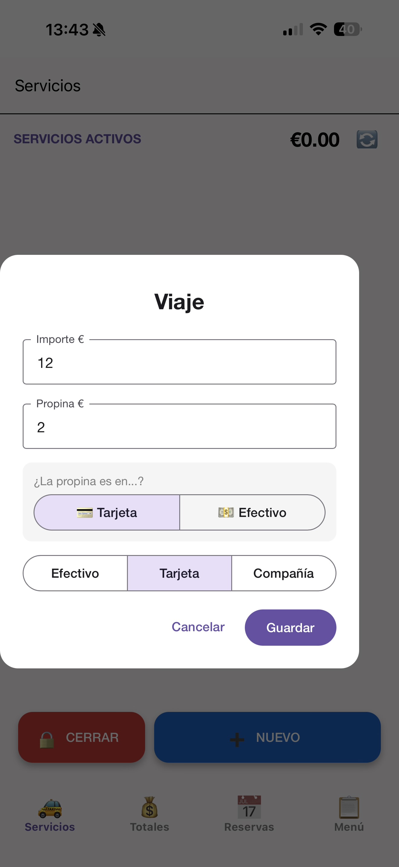 Añadir servicio